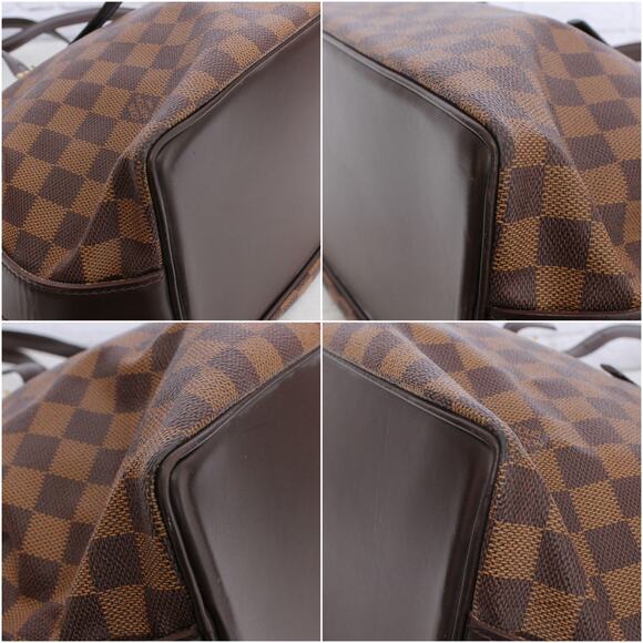 Louis Vuitton Chelsea Damier Ebene Shoulder Tote Purse Brown Large A5056 - Picture 6 of 10